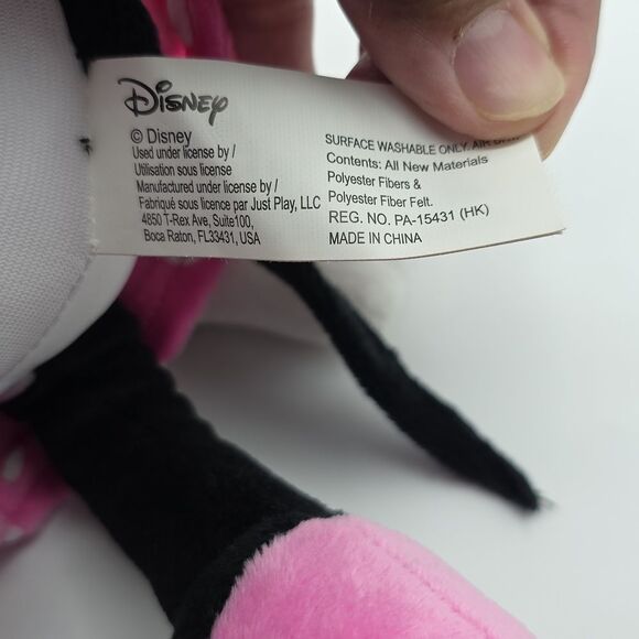 Disney Minnie Mouse Plush Pink Polka Dot Dress Interactive Press Hand 10” - Picture 16 of 17